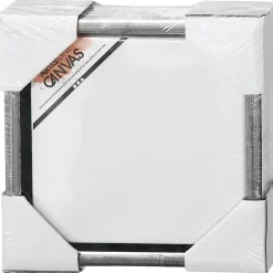 Lærred med ramme - 20 x 20 cmLærred med ramme – 20×20 cm – Hvid/Antik sølv