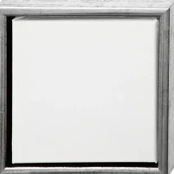 Lærred med ramme - 20 x 20 cmLærred med ramme – 20×20 cm – Hvid/Antik sølv