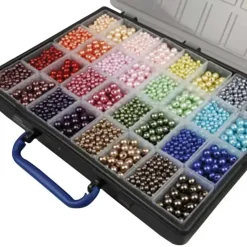 Luksus voksperler hulstr. 1,5-2 mm inkl. Raaco sortimentsæske 32 løse rum - 32x20g