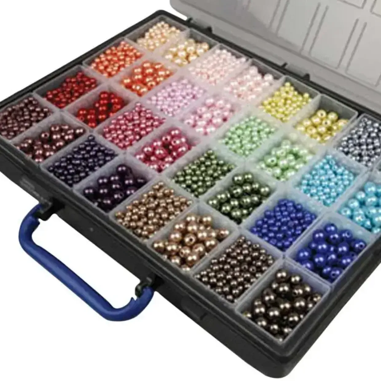 Luksus voksperler hulstr. 1,5-2 mm inkl. Raaco sortimentsæske 32 løse rum - 32x20g