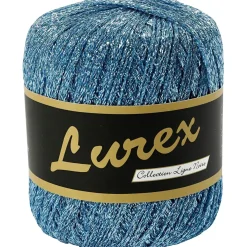 Lurex garn længde 160 meter lys blå | 25 gram