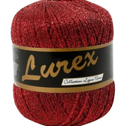 Lurex garn længde 160 meter rød | 25 gram