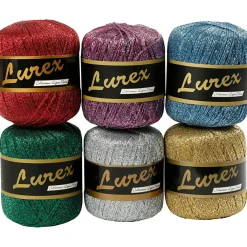 Lurex garn længde 160 meter | 6 x 25 gram