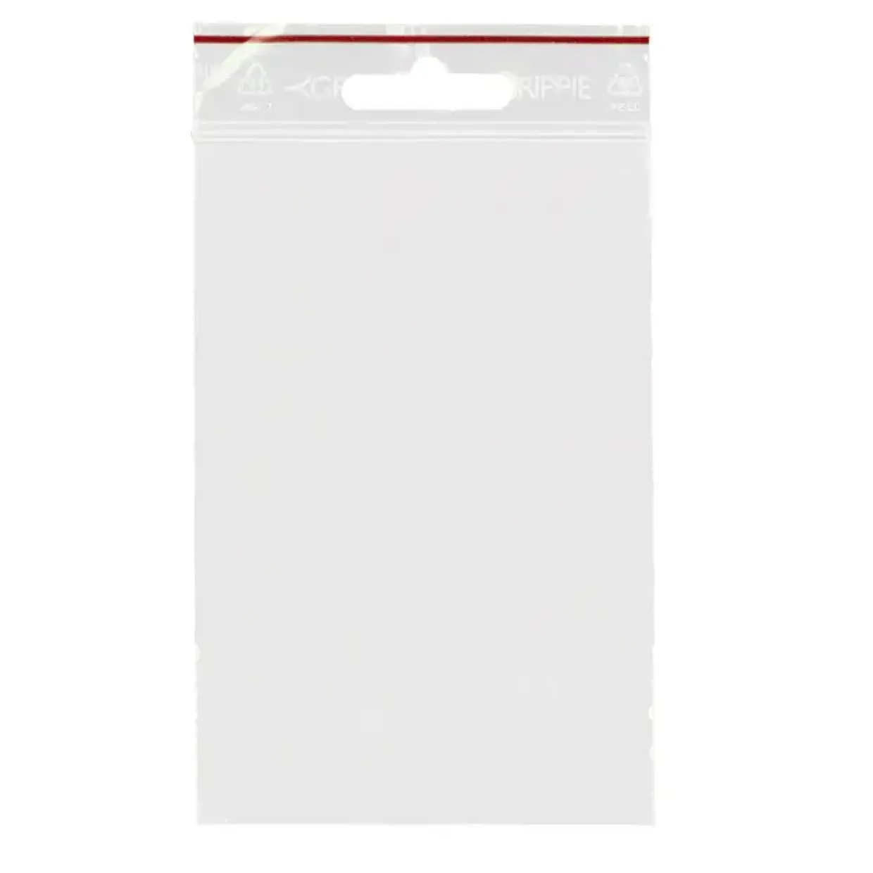 Lynlåseposer 80 x 120 mm uden skrivefelt Grippie T-12 med eurohul - 1000 stk