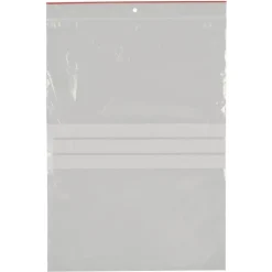 Lynlåspose, klar, LDPE/virgin, 20x30cm, med skrivefelt - 200 stk