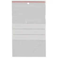 Lynlåspose klar LDPE virgin 12x18cm med skrivefelt - 200 stk