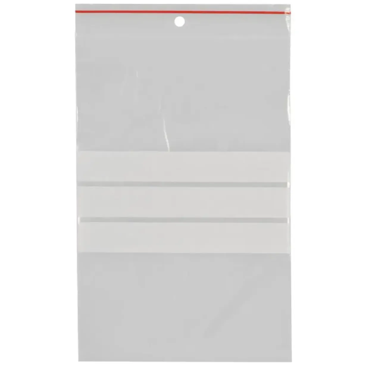Lynlåspose klar LDPE virgin 12x18cm med skrivefelt - 200 stk
