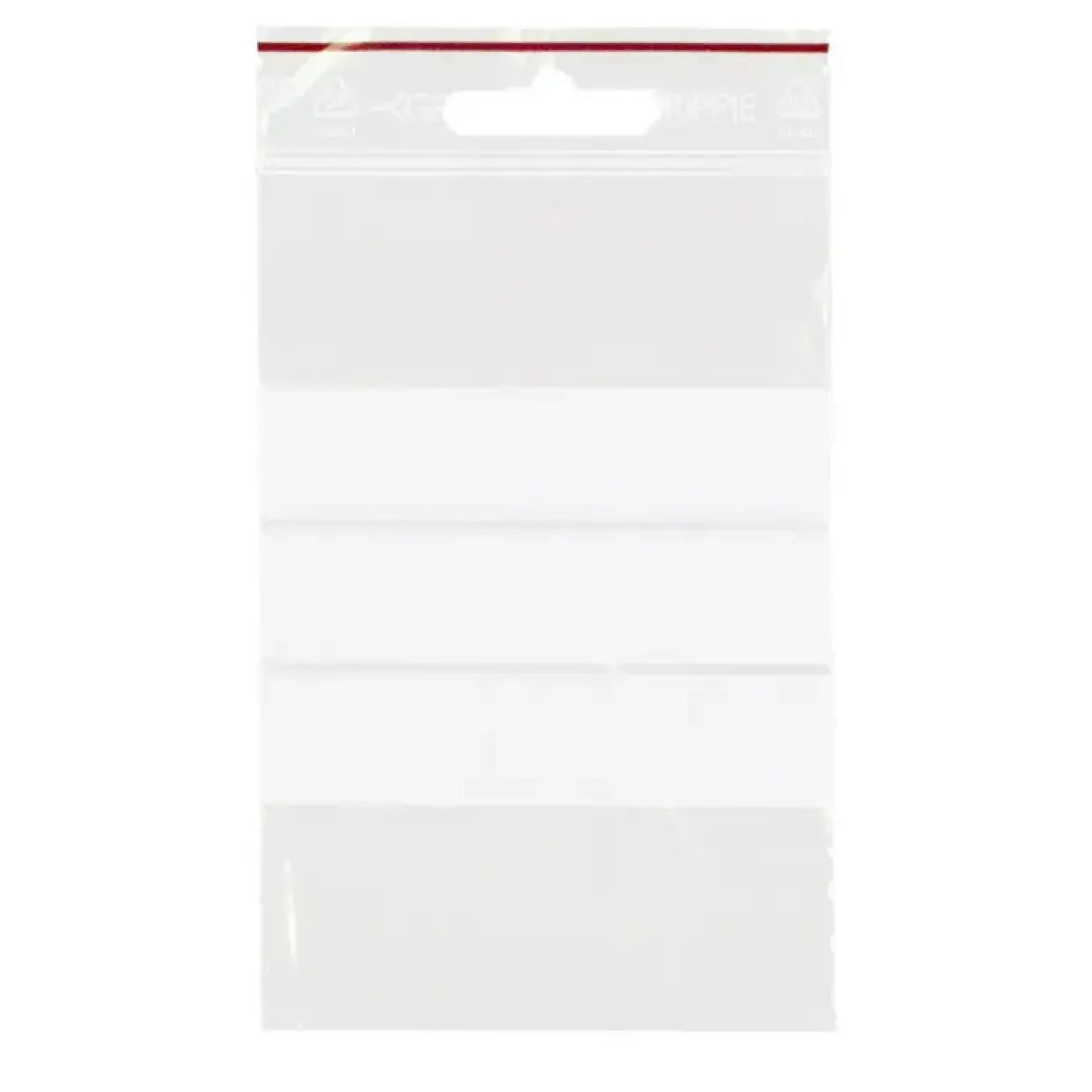 Lynlåsposer GRIPPIE T-65 med skrivefelt og eurohul 80 x 120 mm - 1000 stk i pakke