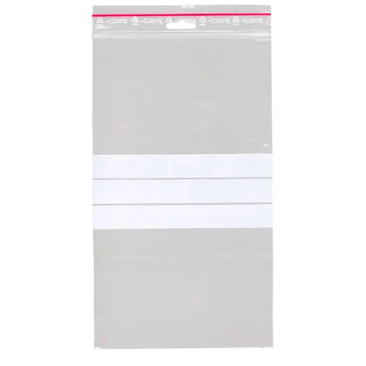 Lynlåsposer GRIPPIE 175 x 300 mm med eurohul og skrivefelt - 1000 stk i pakke