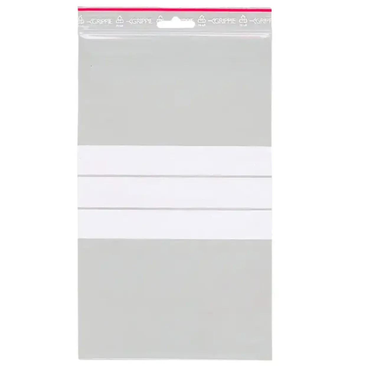 Lynlåsposer 150 x 250 mm GRIPPIE T-88 med skrivefelt og eurohul - 1000 stk i pakke