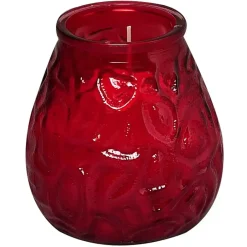 Lysbowle Bolsius rød 70 timer - 12 stk