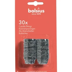 Lysmanchetter - Bolsius Sølv Aluminium - 720 stk
