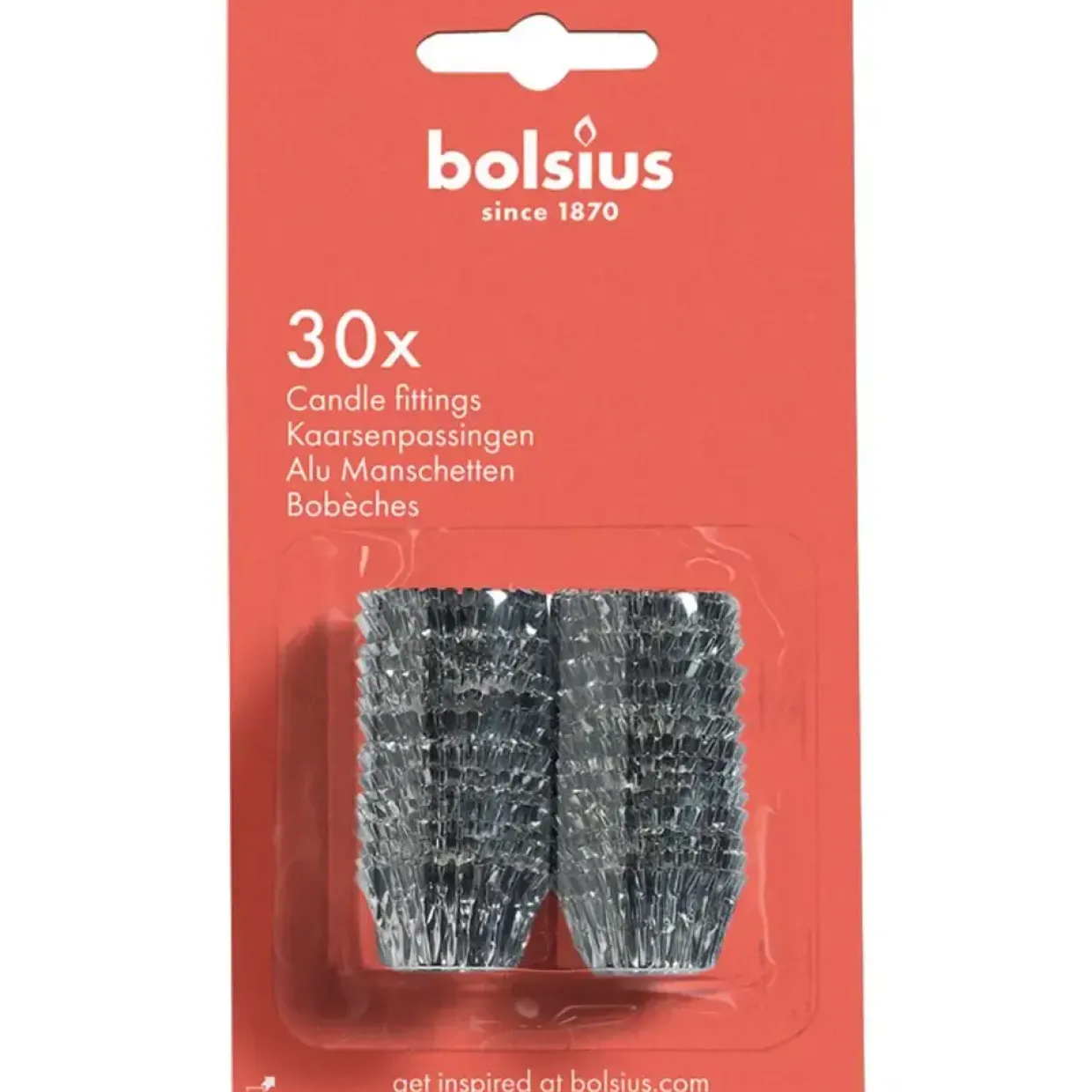 Lysmanchetter - Bolsius Sølv Aluminium - 720 stk