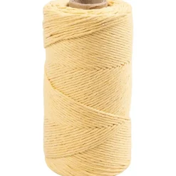 Macramé garn - 2 mm - Lys gul - 198 m - 330 g
