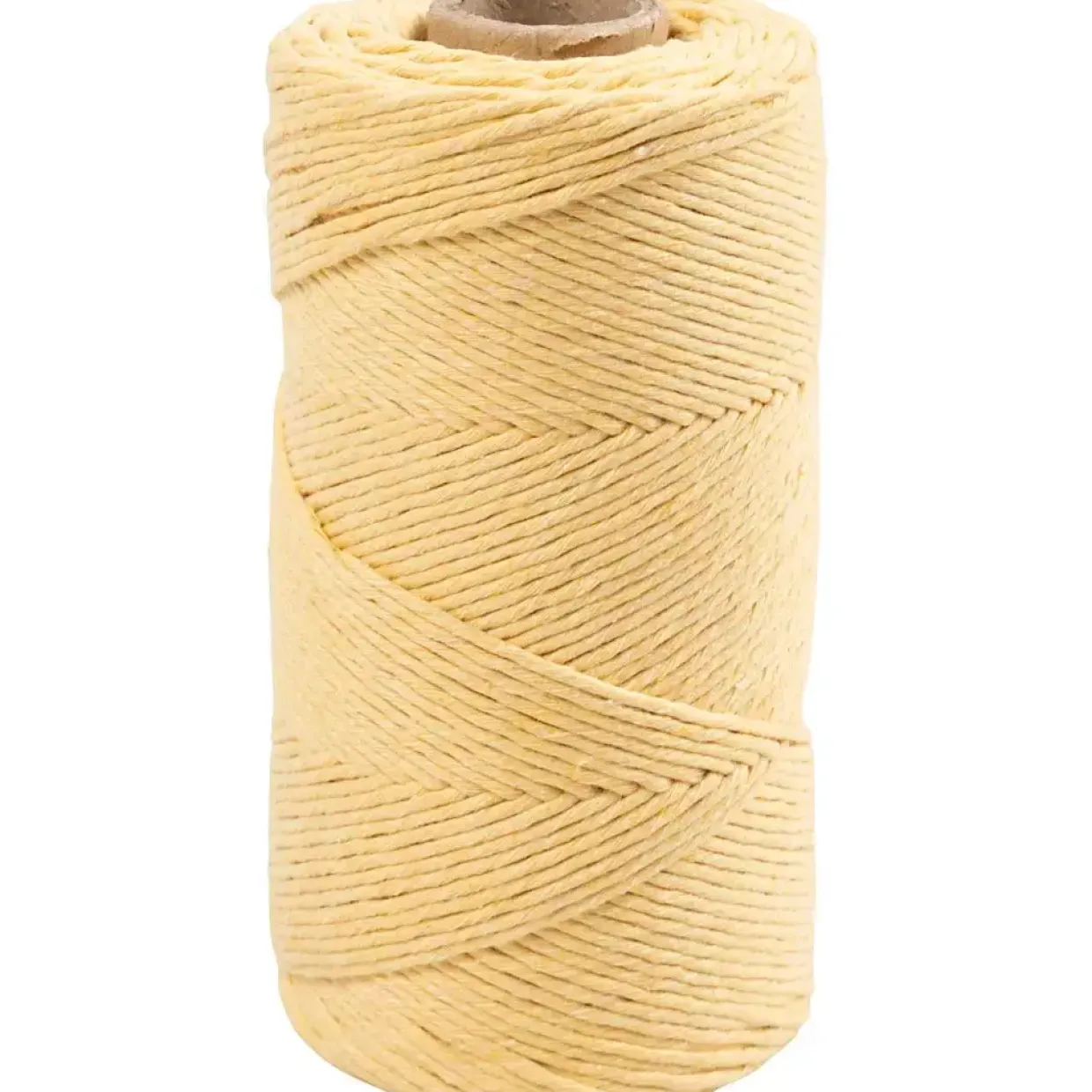 Macramé garn - 2 mm - Lys gul - 198 m - 330 g