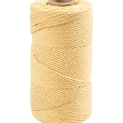 Macramé garn - 2 mm - Lys gul - 198 m - 330 g