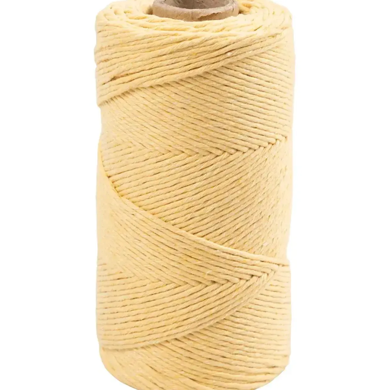 Macramé garn - 2 mm - Lys gul - 198 m - 330 g