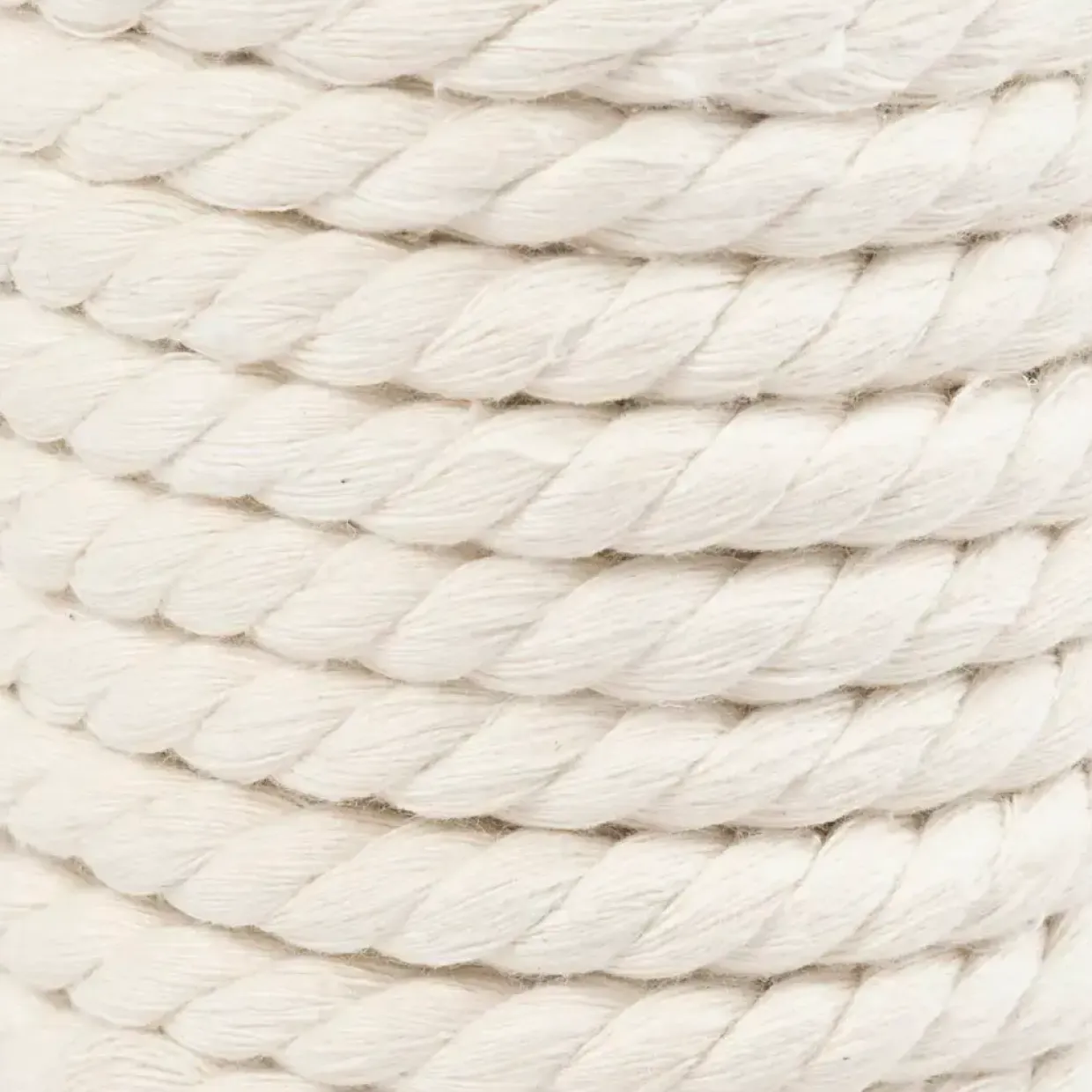 Macramé reb L: 12 m diam. 8,5 mm råhvid 300 g