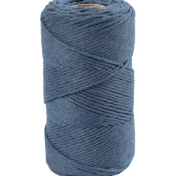 Macramé snor L: 198 m diam. 2 mm blå 330 g