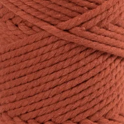 Macramé snor L: 55 m diam. 4 mm brændt orange 330 g