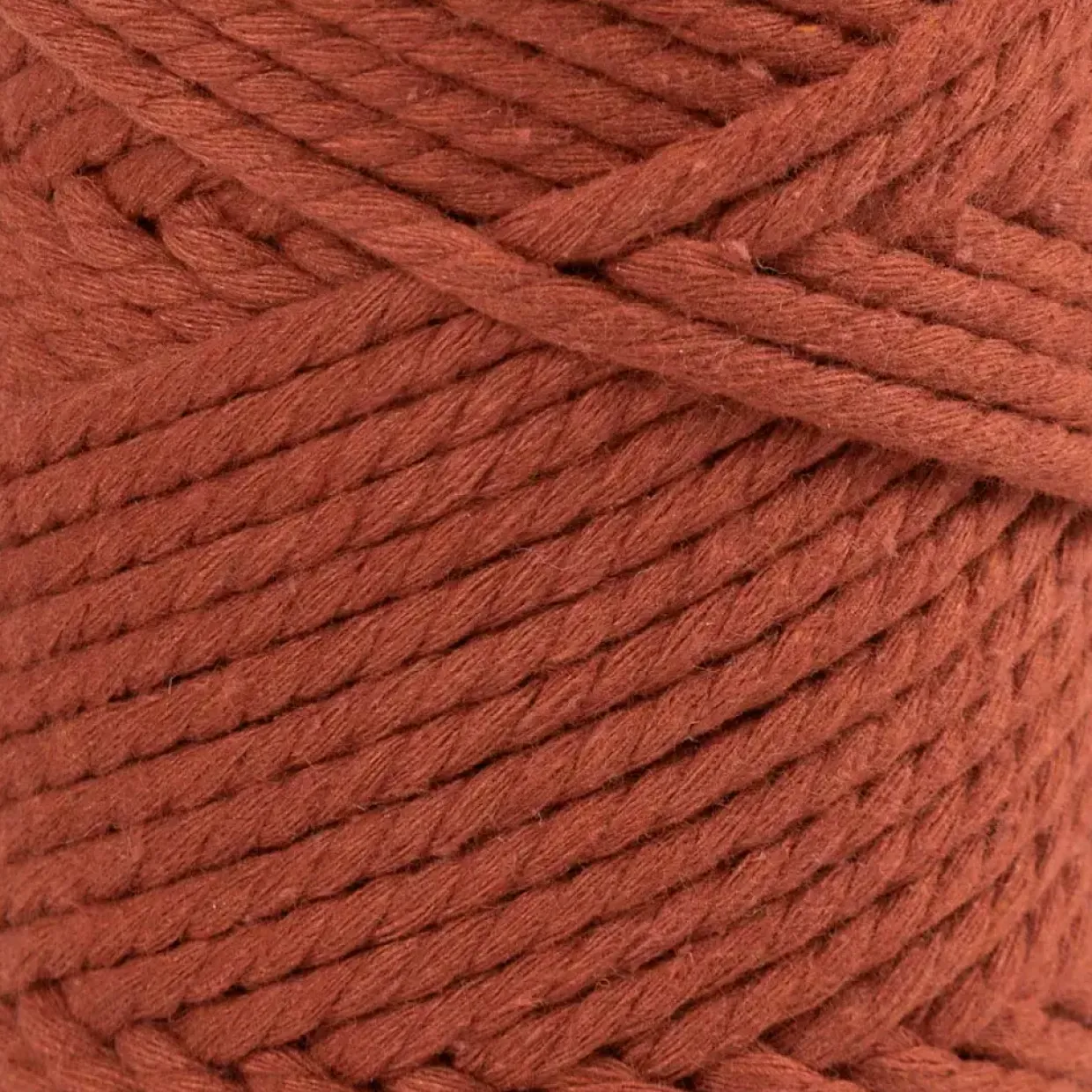 Macramé snor L: 55 m diam. 4 mm brændt orange 330 g