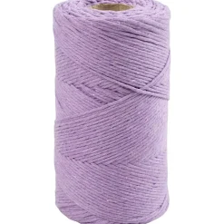 Macramé snor L: 198 m diam. 2 mm lilla 330 g