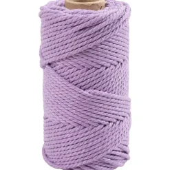 Macramé snor L: 55 m diam. 4 mm lilla 330 g