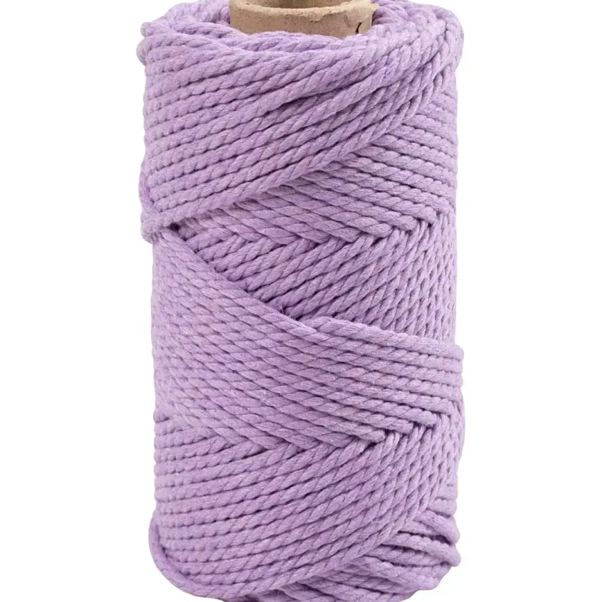 Macramé snor L: 55 m diam. 4 mm lilla 330 g