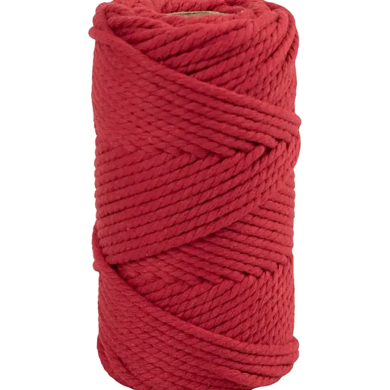 Macramé snor L: 55 m diam. 4 mm rød 330 g