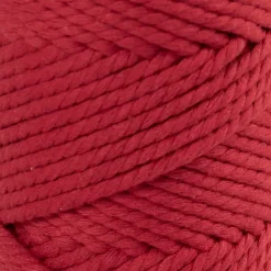 Macramé snor L: 55 m diam. 4 mm rød 330 g