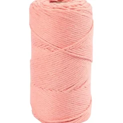 Macramé snor L: 198 m diam. 2 mm rosa 330 g