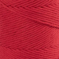 Macramé snor – 198 m – Ø 2 mm – rød – 330 g
