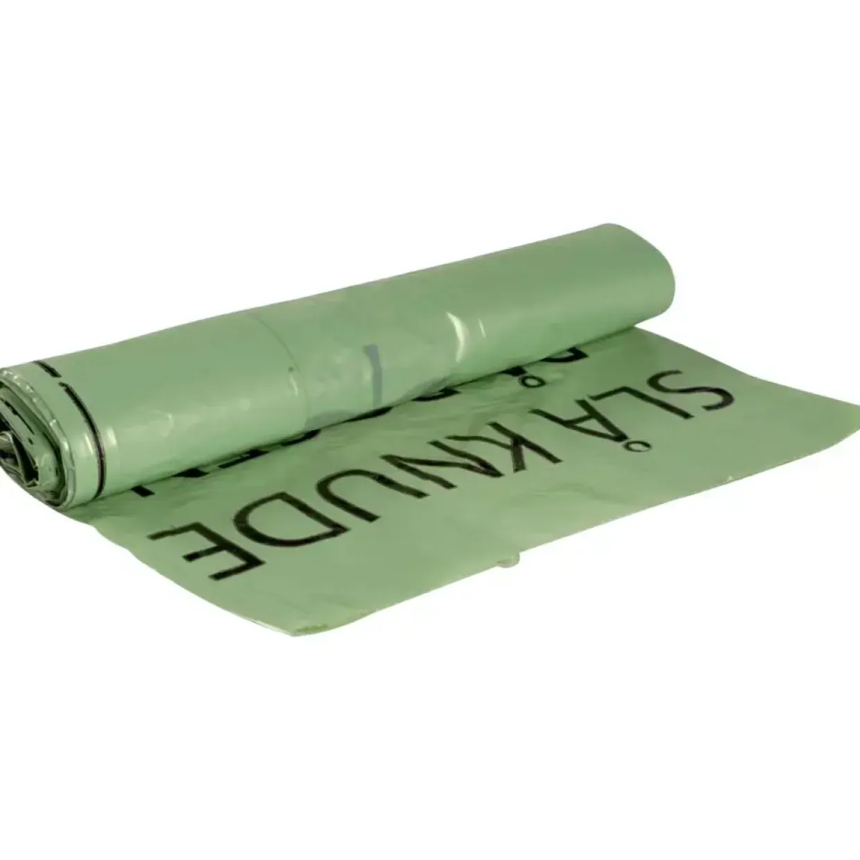 Madaffaldspose 20 L transparent grøn LDPE recycle 40x50cm small 20 stk pr rulle - 50 ruller