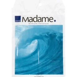 Madamepose, 5 l, hvid, LDPE/RE3, bølgemotiv, 25x36,5cm, med huller til holder - 500 stk