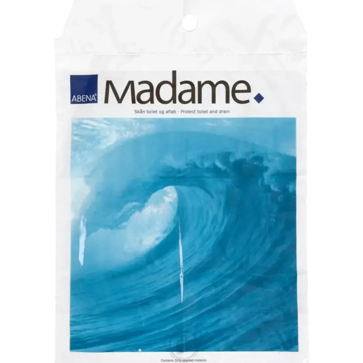 Madamepose, 5 l, hvid, LDPE/RE3, bølgemotiv, 25x36,5cm, med huller til holder - 500 stk