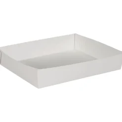 Madbakke, 27x22x5cm, hvid, pap/PE - 100 stk