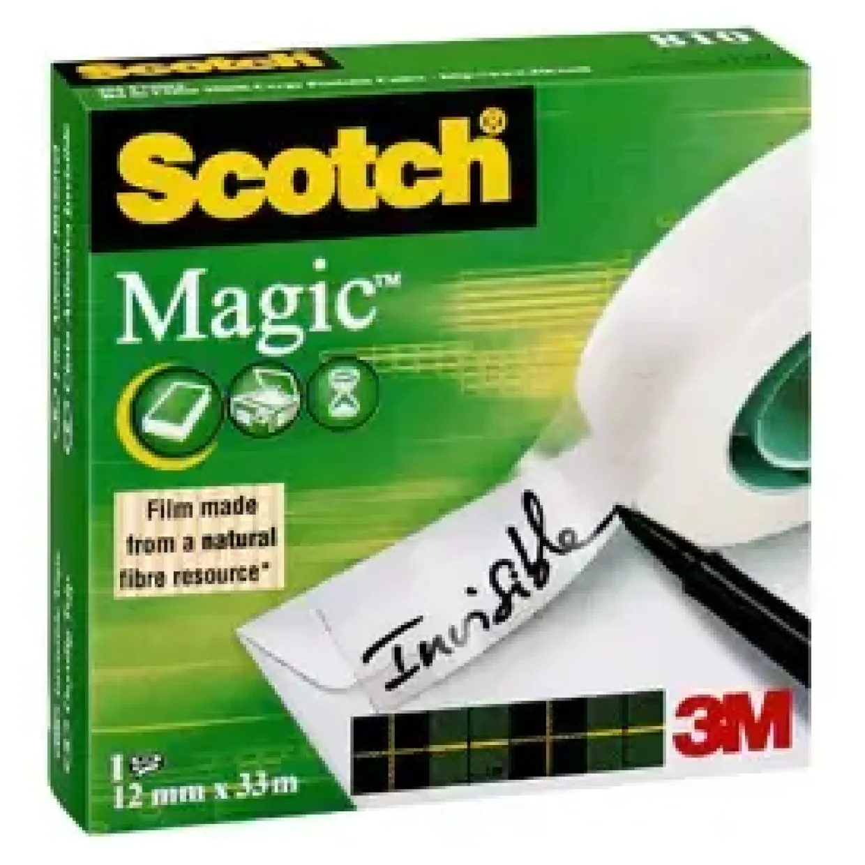 Magic Tape - 3M Scotch nr 810 12mmx33m - Køb minimum 24 stk.