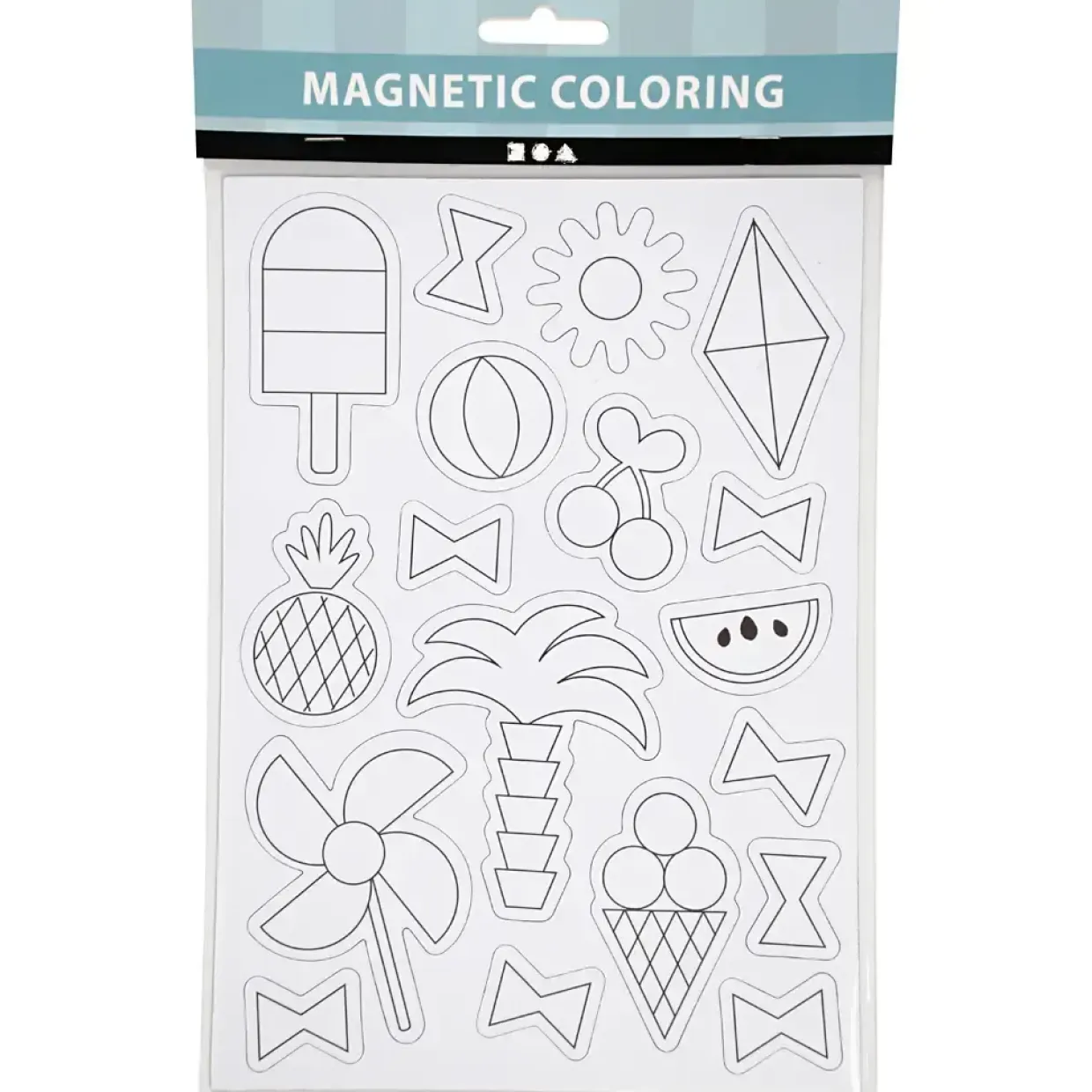 Magneter med billeder af sommer ting 14,85 x 21 cm