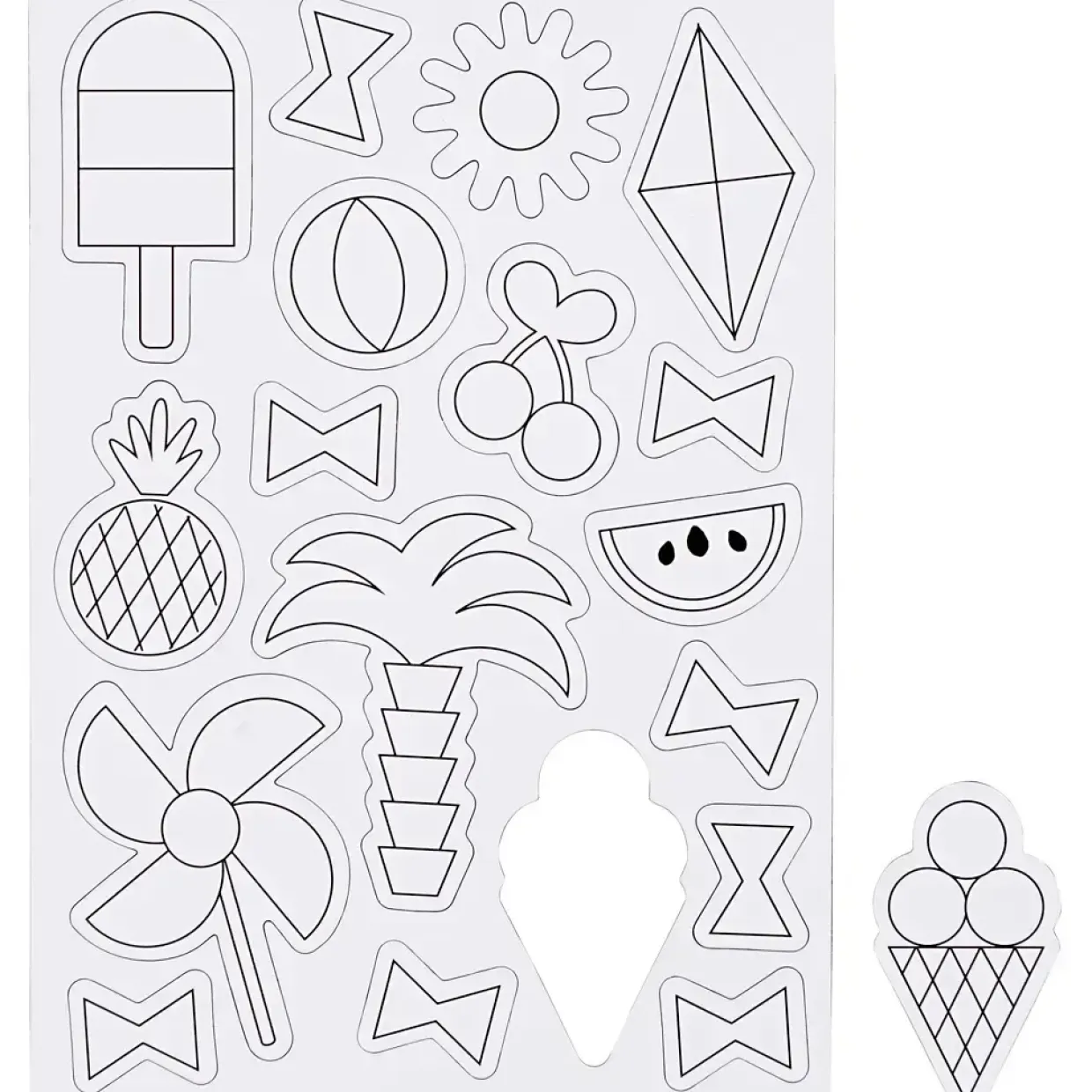 Magneter med billeder af sommer ting 14,85 x 21 cm