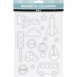 Magneter til børn med biler og fly 14,85 x 21 cm