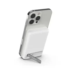 Magnetic Wireless Power Bank with kick stand 5,000mAh White Belkin