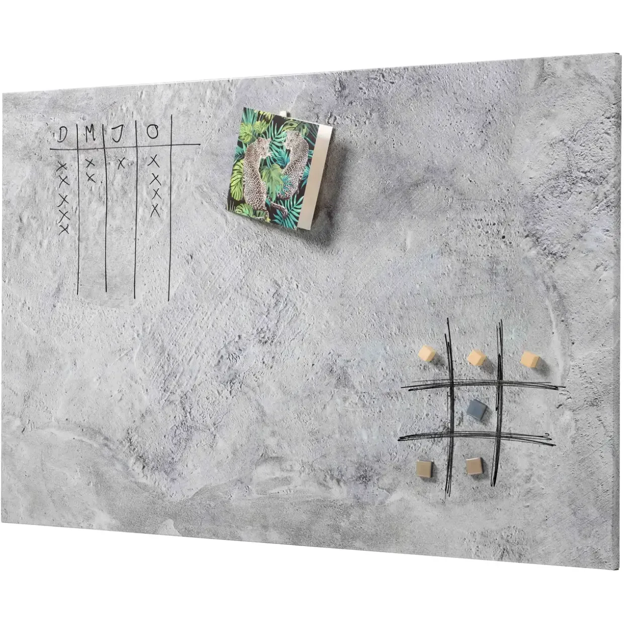 Magnetisk ståltavle - Betonlook - 90 x 60 cm