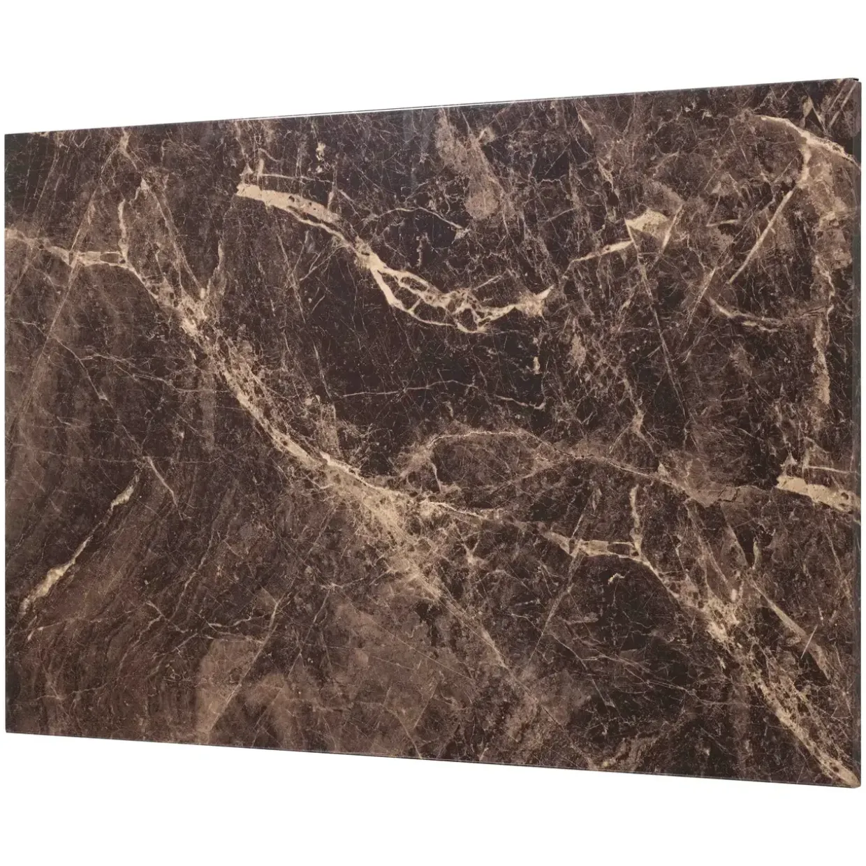 Magnetisk ståltavle - Brun marmorlook - 90 x 60 cm
