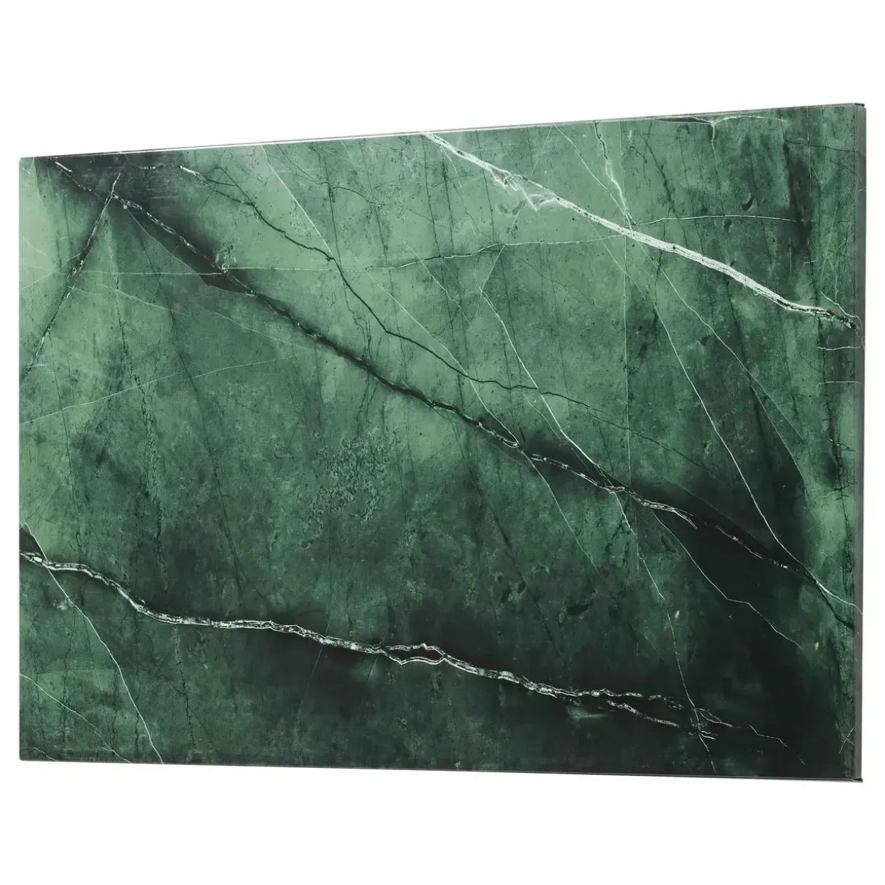 Magnetisk ståltavle - Grøn marmorlook - 40 x 60 cm