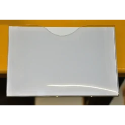 Magnetlomme A3 åben liggende hvid 1cm dyb 10stk/pak