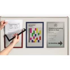 Magnetrammer - A4 DURAFRAME® MAGNETIC - Sort ramme - 5 stk