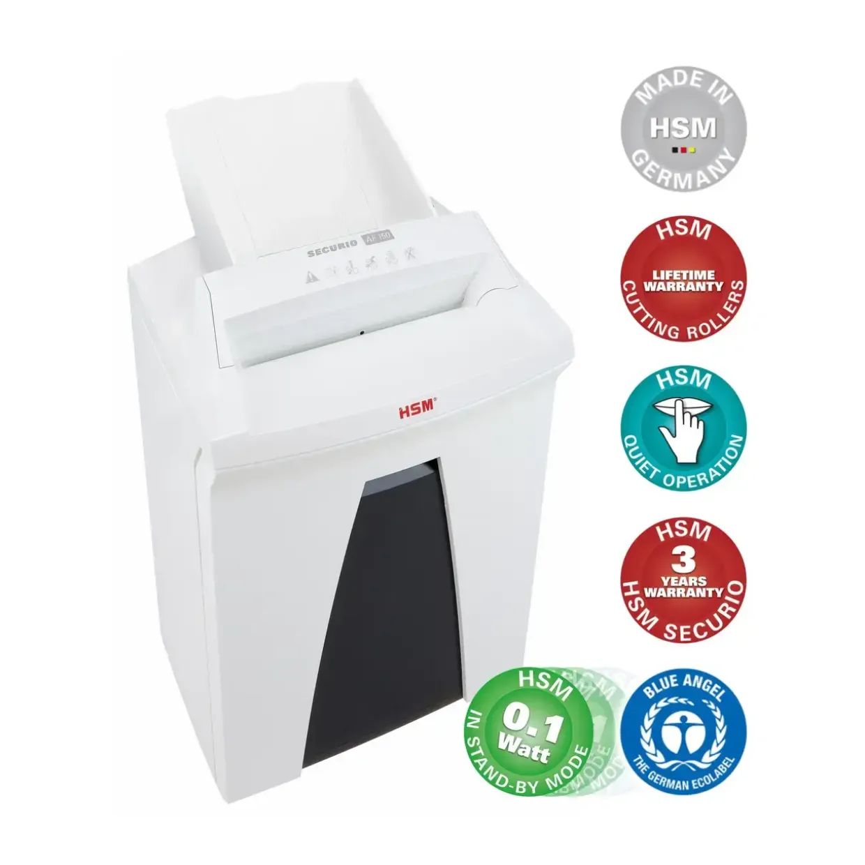 Makulator - HSM Securio AF150 konfetti 1,9x15 hvid P-5