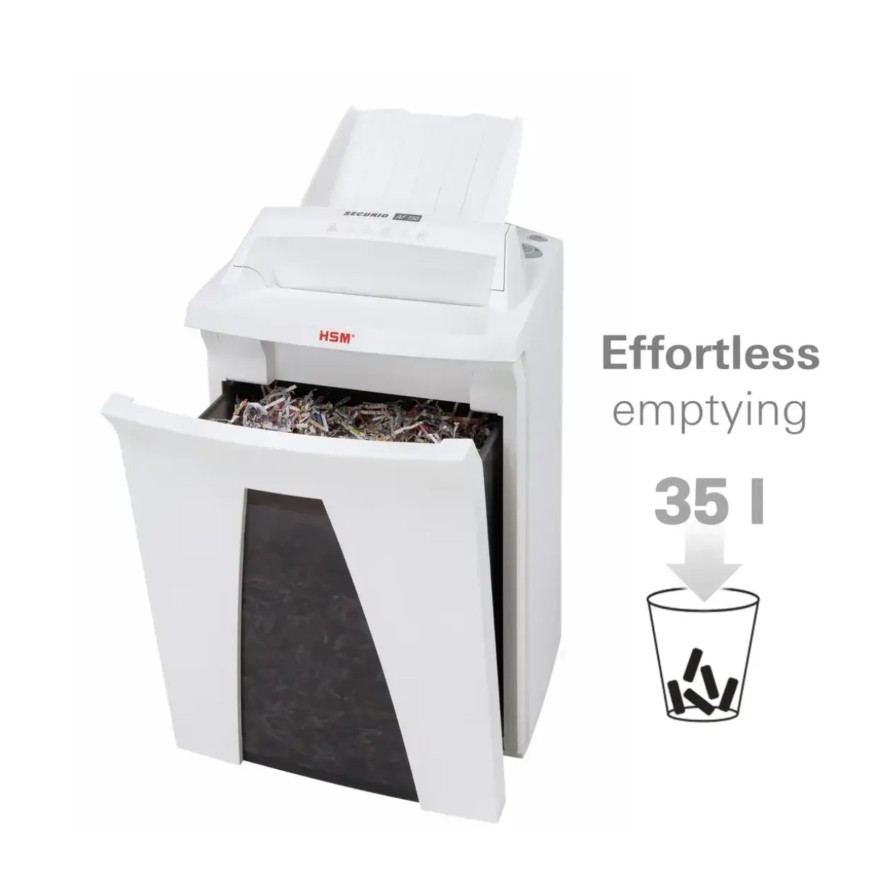 Makulator - HSM Securio AF150 konfetti 4,5x30 hvid P-4