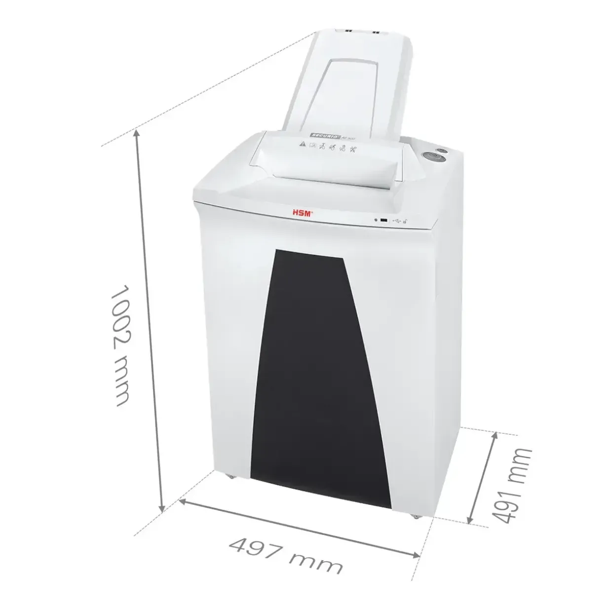 Makulator - HSM Securio AF500 konfetti 0,78x11 hvid P-6