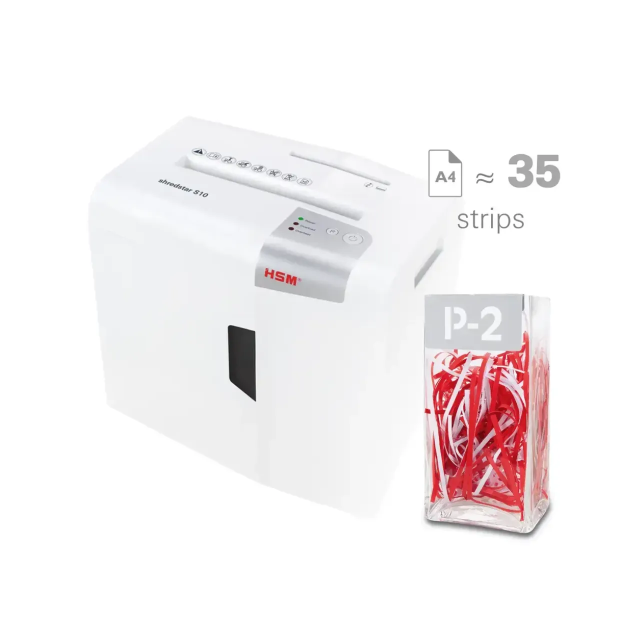 Makulator strimmel - HSM Shredstar S10 6 mm - 10 ark